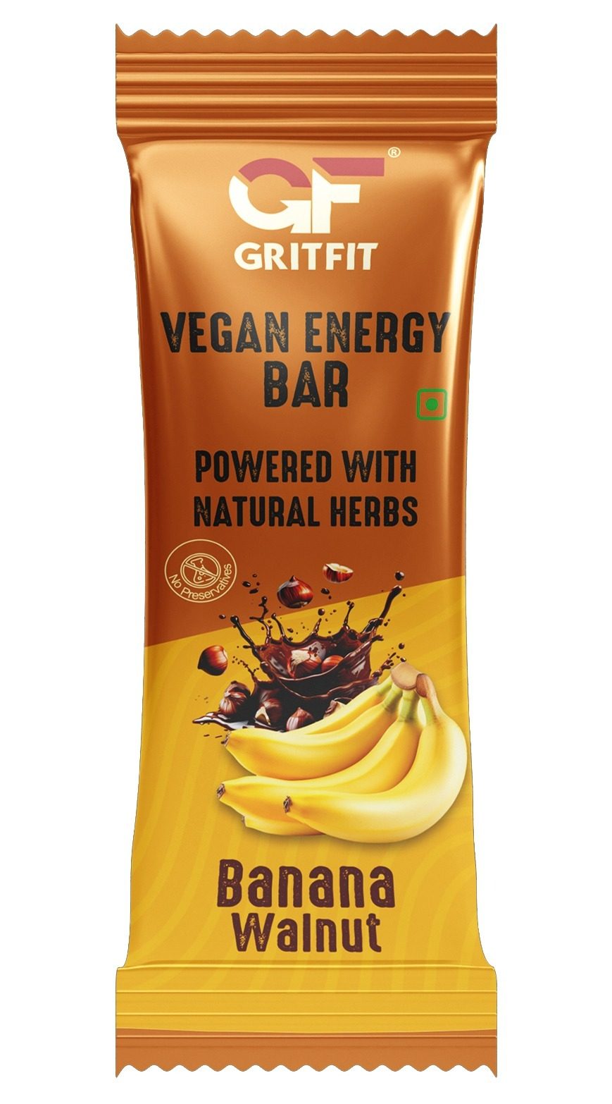 GritFit Vegan Energy Bars 40gm - Banana Walnut