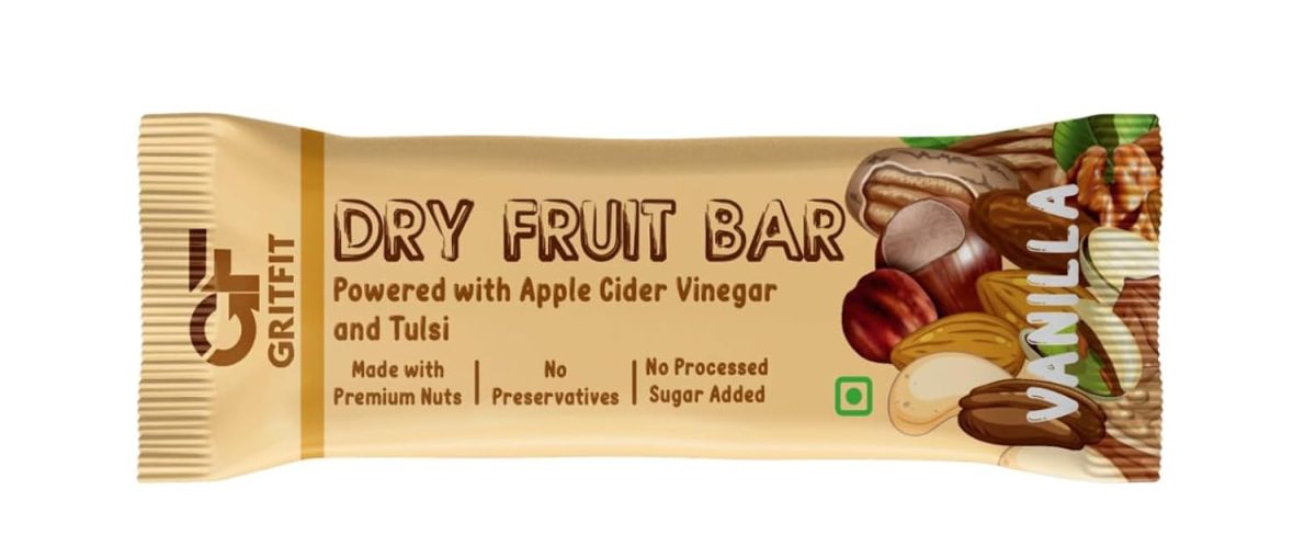 GritFit Vitamin and Mineral Protein bars 60gm with 21 gm protein - Mint
